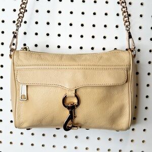 Rebecca Minkoff | Mini M.A.C. Crossbody Bag, Genuine Leather, Nude , Cream